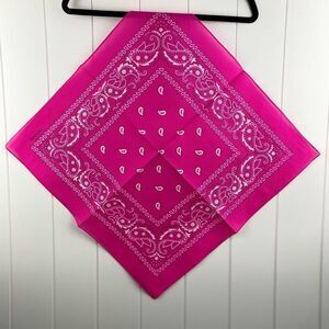 Balec Hot Pink Bandanas by Dozen 12 Pack (Paisley Cotton Square)